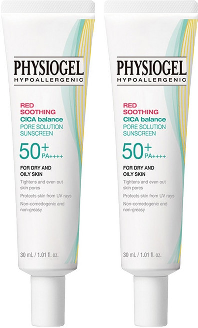 PHYSIOGEL 潔美淨 CICA毛孔隱形防曬乳 SPF50+ PA+++ 30ml 控油清爽 修飾毛孔, 2條