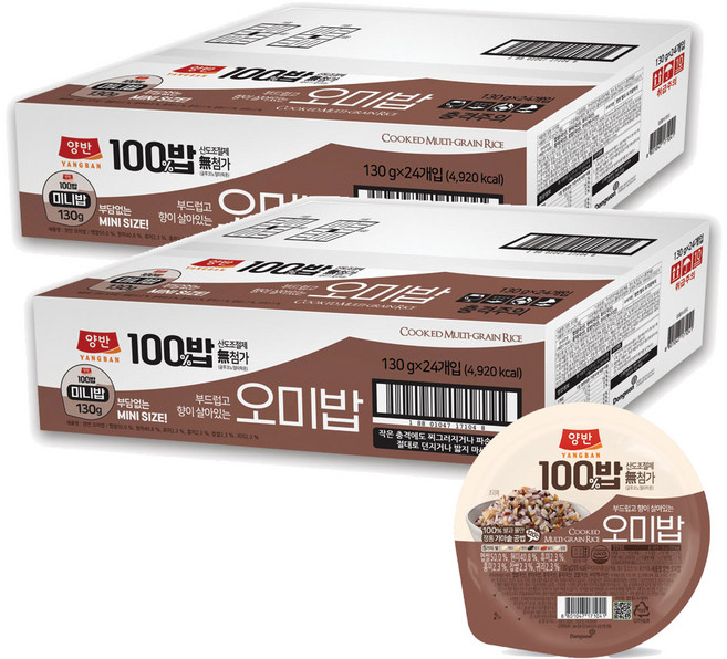 양반 오미밥, 130g, 48개