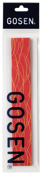 GOSEN OVERGRIP GRASS 排汗止滑握柄布 B816, 紅色 + 金色, 1條