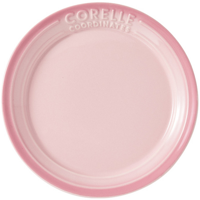 코렐코디네이츠 원형 디쉬, 핑크, 1개