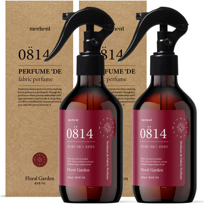메르헨트 퍼퓸 드 섬유향수 룸스프레이, 플로럴가든, 250ml, 2개