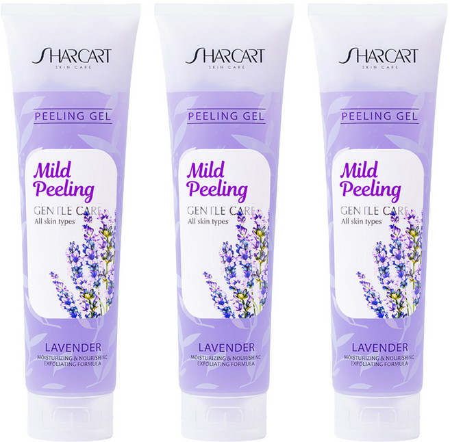 샤카트 페이스 바디 각질 제거 필링젤 라벤더향, 310ml, 3개