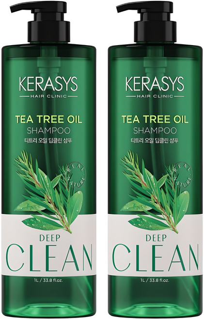 케라시스 티트리 오일 두피 샴푸, 1L, 2개