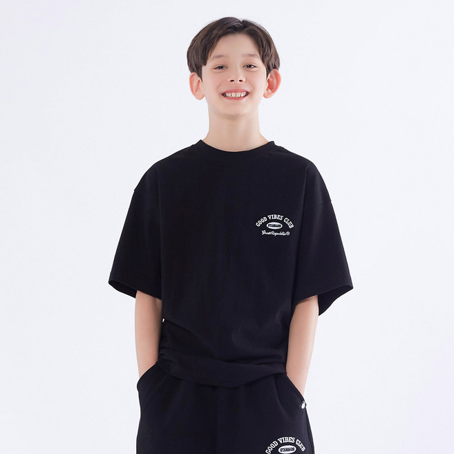 고스트리퍼블릭 아동용 CLUB 아이비 오버핏 반팔 면 티셔츠 JT-J345