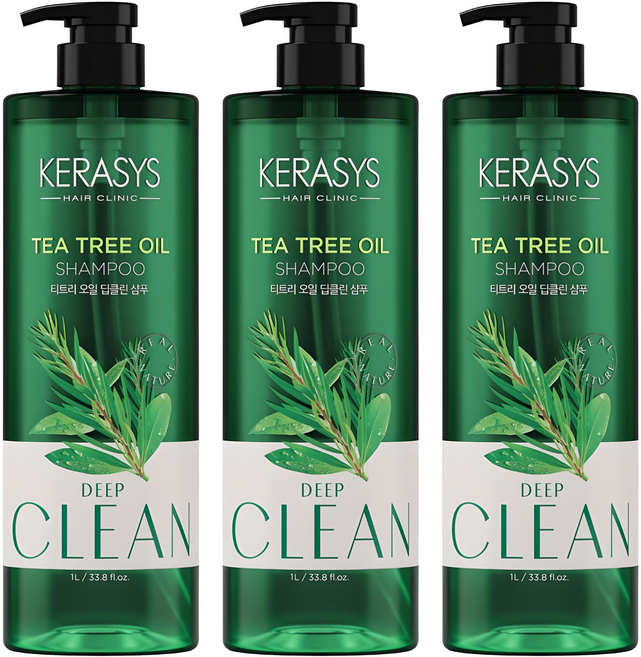 케라시스 티트리 오일 샴푸, 1L, 3개