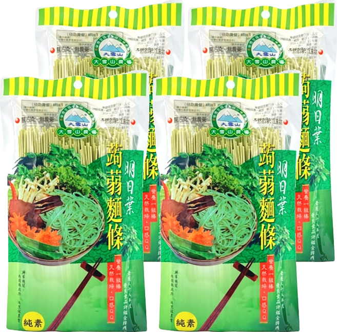 大雪山農場 明日葉蒟蒻麵, 250g, 4包