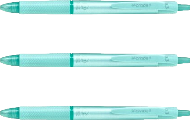 PILOT 百樂 Acroball T系列 輕油筆 0.3mm, 綠色, 3支
