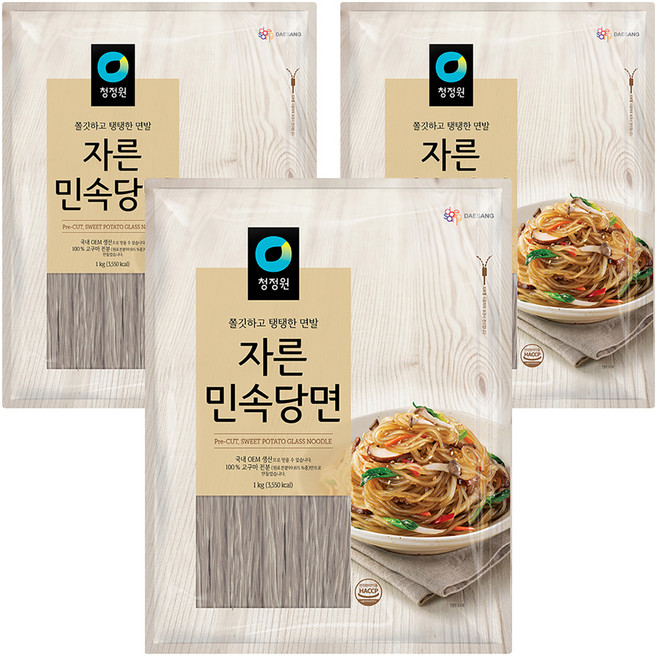 청정원 자른 민속당면, 1kg, 3개