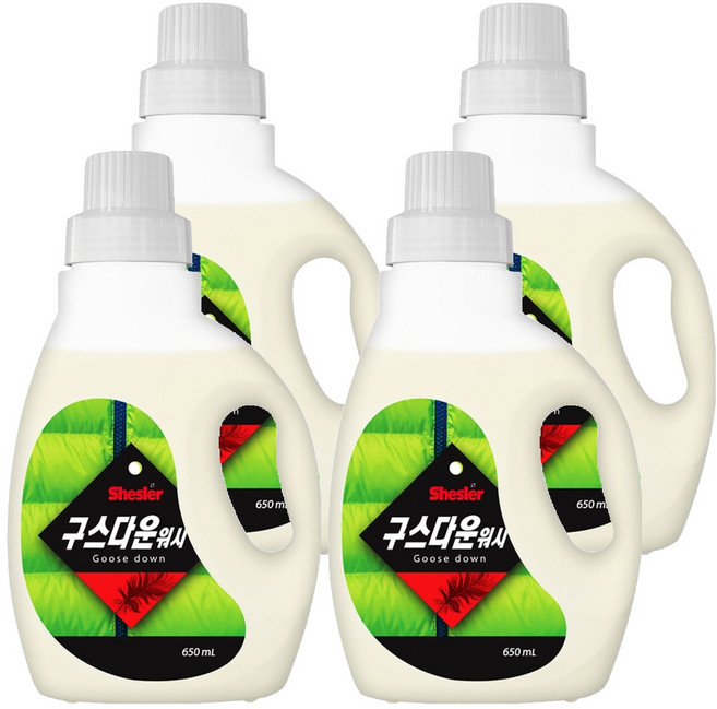 쉬슬러 구스다운워시 전용 액상세제 본품, 650ml, 4개