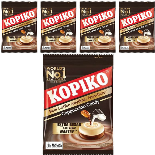 KOPIKO 咖啡牛奶風味糖果, 175g, 5袋