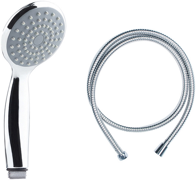 COBRA ABC 샤워헤드 + 샤워줄 1.5m 세트, 1개, 크롬(샤워헤드), 실버(샤워줄)