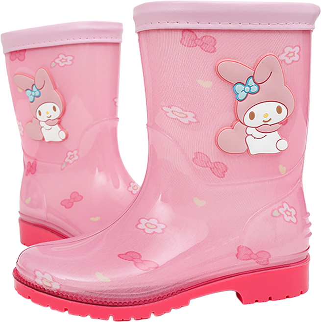 美樂蒂 My Melody Honey Heart 女童雨靴