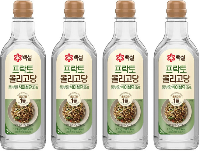 백설 프락토 올리고당, 1.2kg, 4개