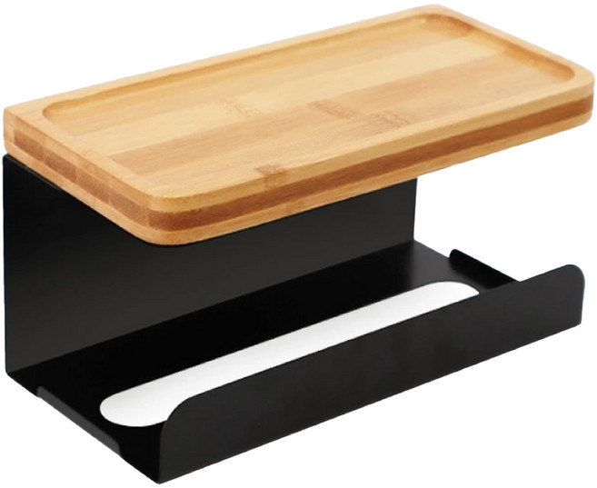 壁掛衛生紙架 C284 23 x 11 x 12.5cm, 素雅黑, 1個