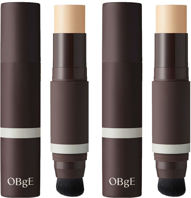 OBge 내추럴 커버 남성 파운데이션 13g, 2호 베이지, 2개