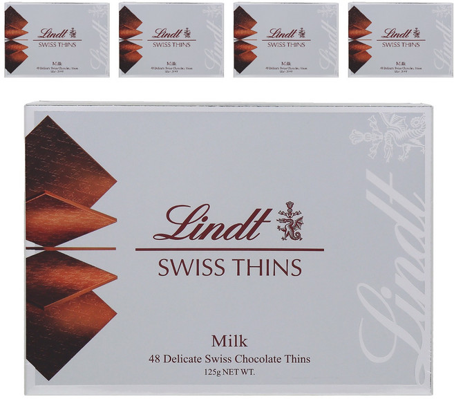 Lindt 瑞士蓮 薄片牛奶巧克力, 5盒, 125g