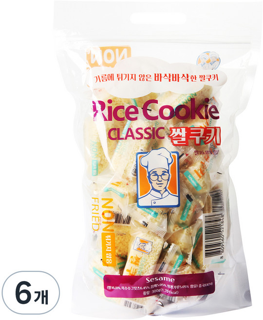 밀크클래식쌀과자 클래식 쌀쿠키, 6개, 300g