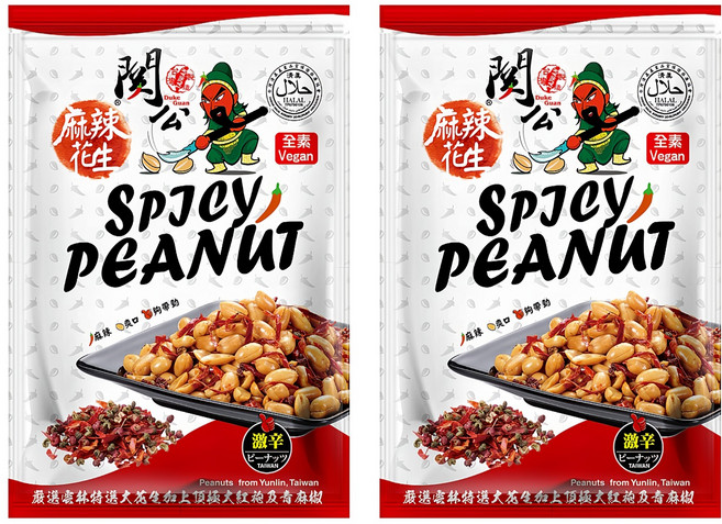 關公麻辣花生, 2個, 100g
