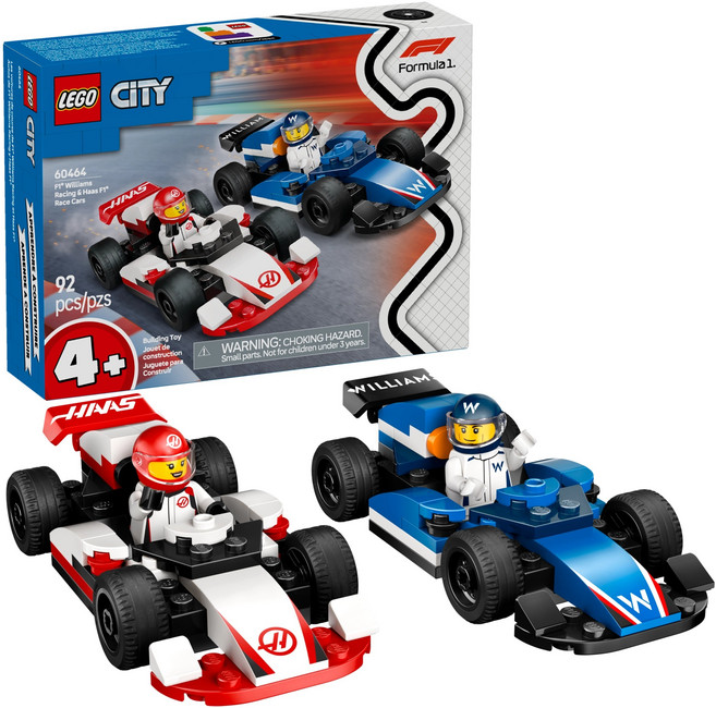LEGO 60464 城市系列, F1 威廉斯車隊和 Haas F1 賽車 4, 1盒