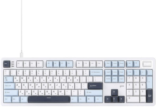 g-clicker Magneon 8K 快速觸發 電競機械式有線鍵盤, 海洋白, GRT107(粉紅音速), 磁軸(磁鐵軸)