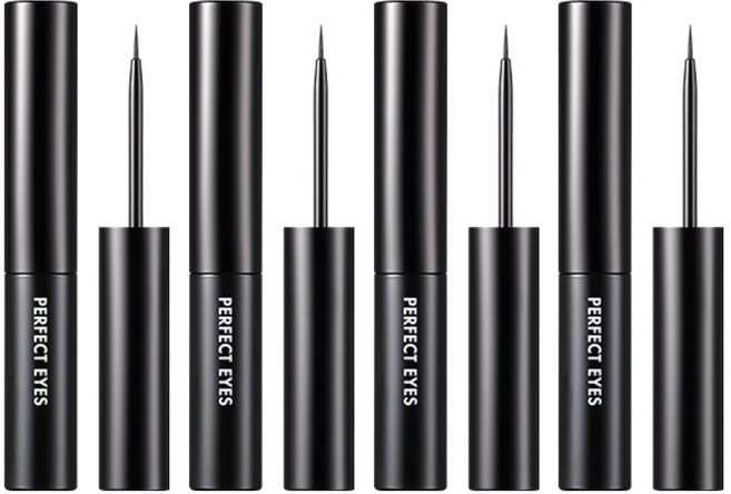 TONYMOLY Perfect Eyes 超防水眼線液筆, 1號 超級黑, 4個