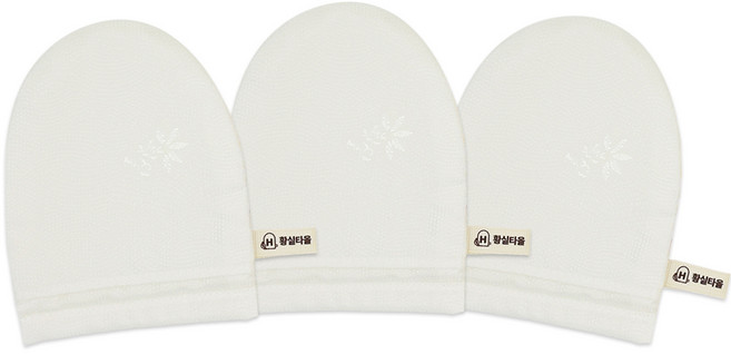 황실 인견 세안타올, 화이트, 3개