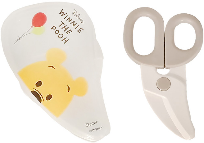 Skater 維尼嬰兒離乳食品剪刀, 紅色 + 黃色, 1組