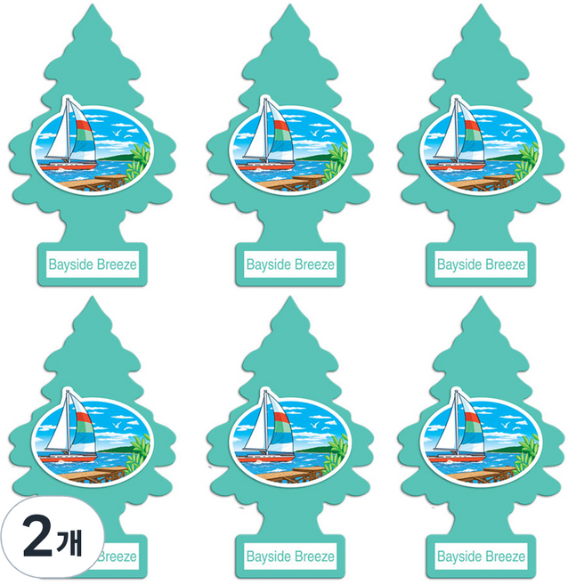 리틀트리 종이 방향제, 베이사이드 브리즈, 12개