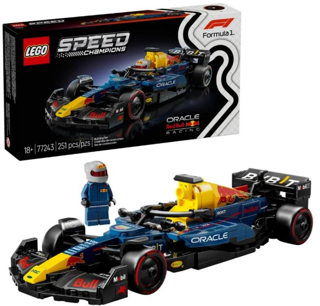 LEGO 77243 Speed系列 甲骨文紅牛車隊 Oracle Red Bull Racing RB20 F1 Race Car, 1盒, 黑色