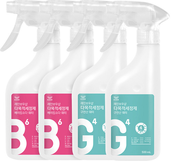 레인보우샵 다목적세정제 세정듀오, 500ml, 2세트