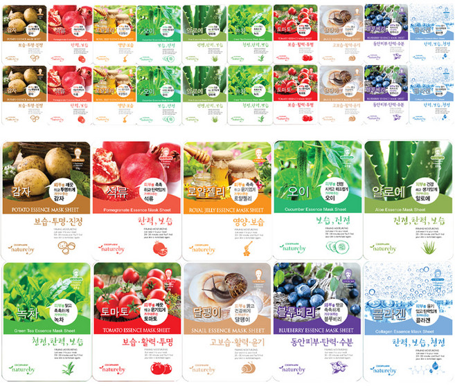 natureby 에센스 마스크팩 A타입 10종 x 10p 세트, 100매입, 3개