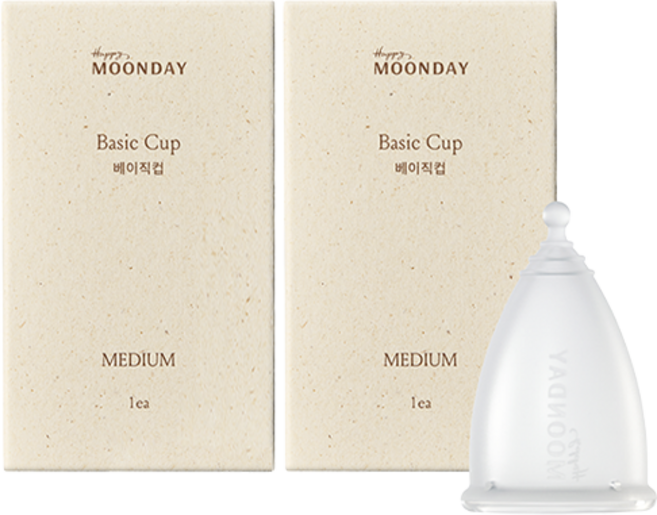 해피문데이 베이직 생리컵, 중형, 1개입, 2개