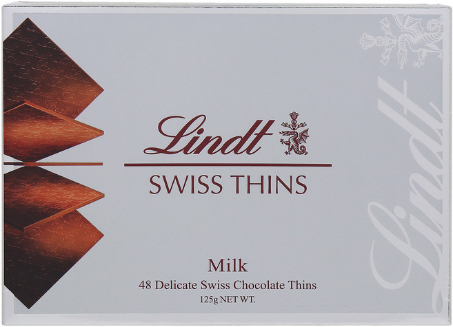Lindt 瑞士蓮 薄片牛奶巧克力, 1盒, 125g