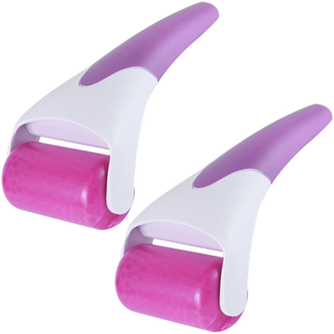 쿨링 마사지 페이스 롤러, 2개, 퍼플