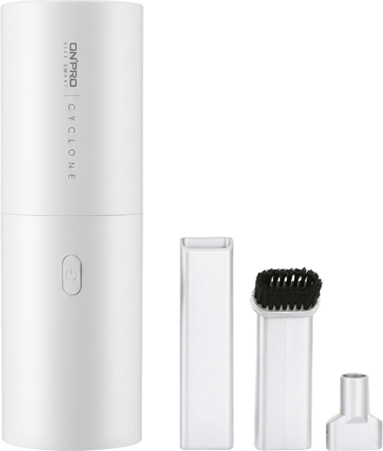 ONPRO 日風 迷你 吹吸兩用 USB充電式 無線 紫外線殺菌 手持 吸塵器 附刷頭與延長工具 無印白 UV-V1