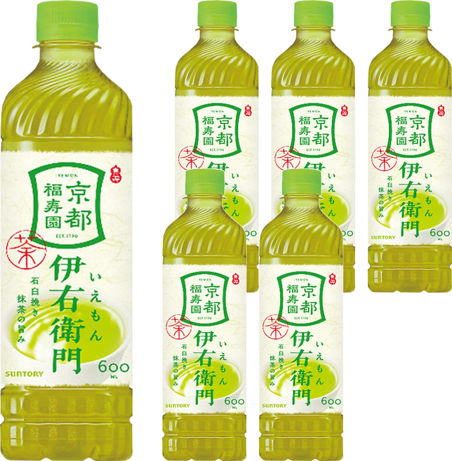 SunTORY 三得利 伊右衛門 綠茶飲料, 600ml, 6瓶