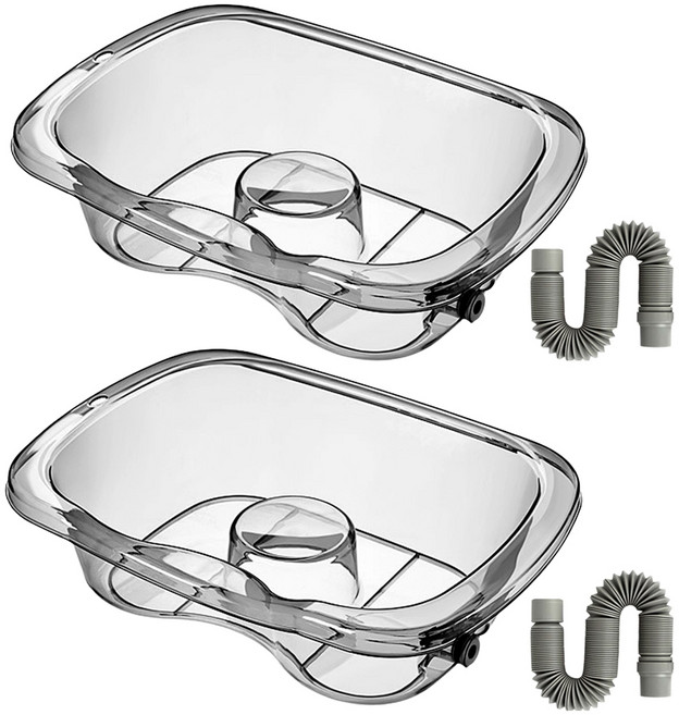 Dr.펠리스제이 노인 샴푸대야 머리 세발기, 그레이, 2개