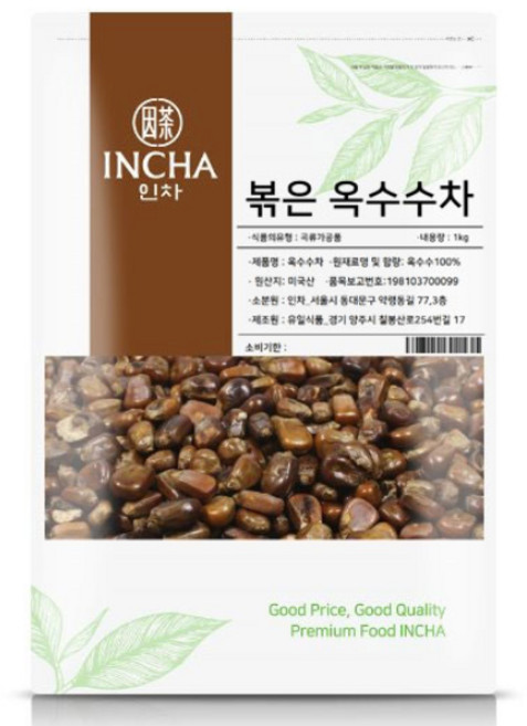 인차 볶은 옥수수차, 1kg, 1개