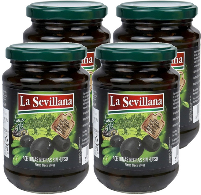 La Sevillana 寶鼎 黑橄欖, 370g, 4個