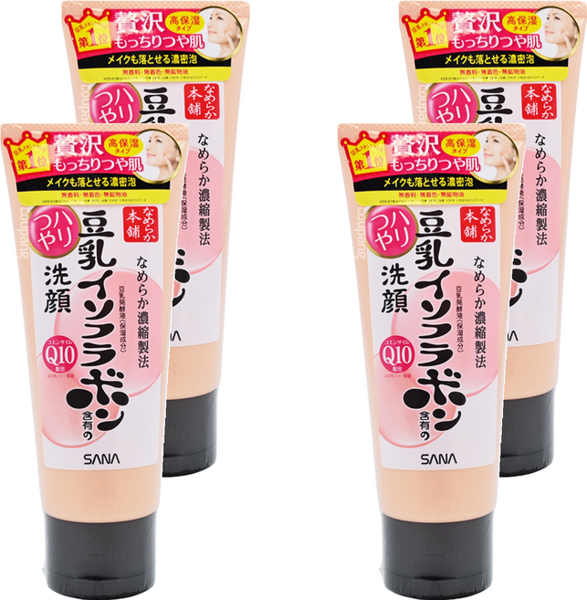 SANA 莎娜 豆乳美肌 Q10深層洗面乳, 150g, 4條
