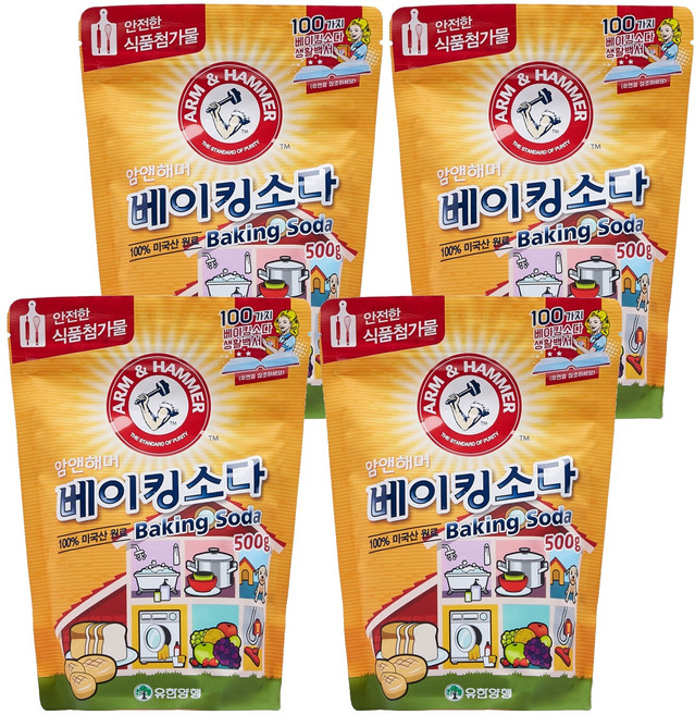 암앤해머 베이킹소다, 500g, 4개