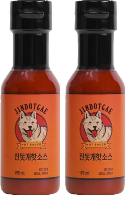 진돗개 핫소스, 190ml, 2개