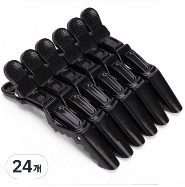 아이코어스 미용실 헤어집게핀 대형, 블랙, 24개