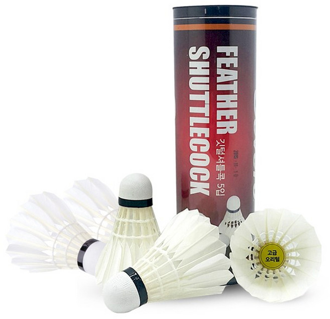 세베로 깃털 배드민턴 셔틀콕, 혼합색상, 5개입, 1세트