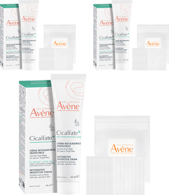 아벤느 시칼파트 플러스 SOS 크림 + 화장솜 20매, 40ml, 3개