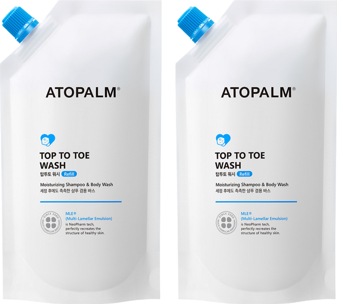 아토팜 탑투토 워시 리필형, 250ml, 2개