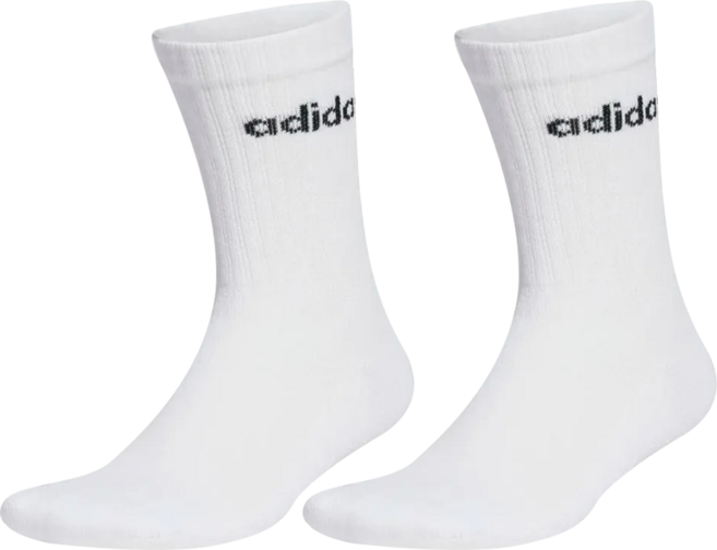 adidas 愛迪達 C LIN CREW 3P 運動襪3件組, 白色 + 黑色, 1組
