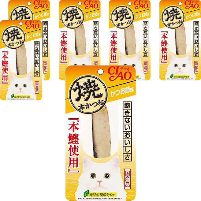 INABA CIAO 啾嚕 本鰹燒魚柳條, 25g, 6包, 柴魚片風味