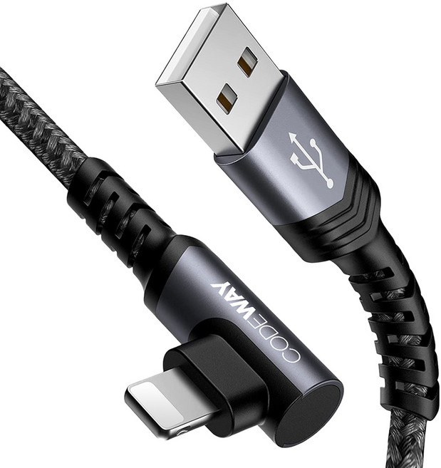 코드웨이 아이폰 호환 고속 충전 케이블, 3m, 그레이, 1개