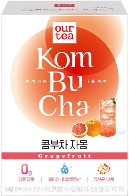 아워티 콤부차 자몽, 5g, 30개입, 1개